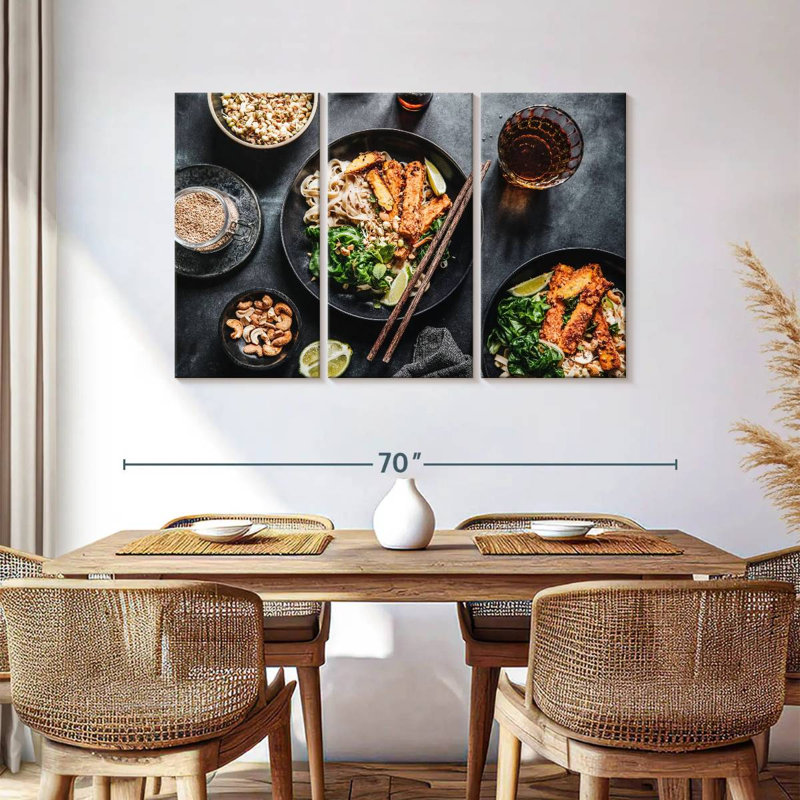 Asian Vegan Noodles, 36" H x 57" W