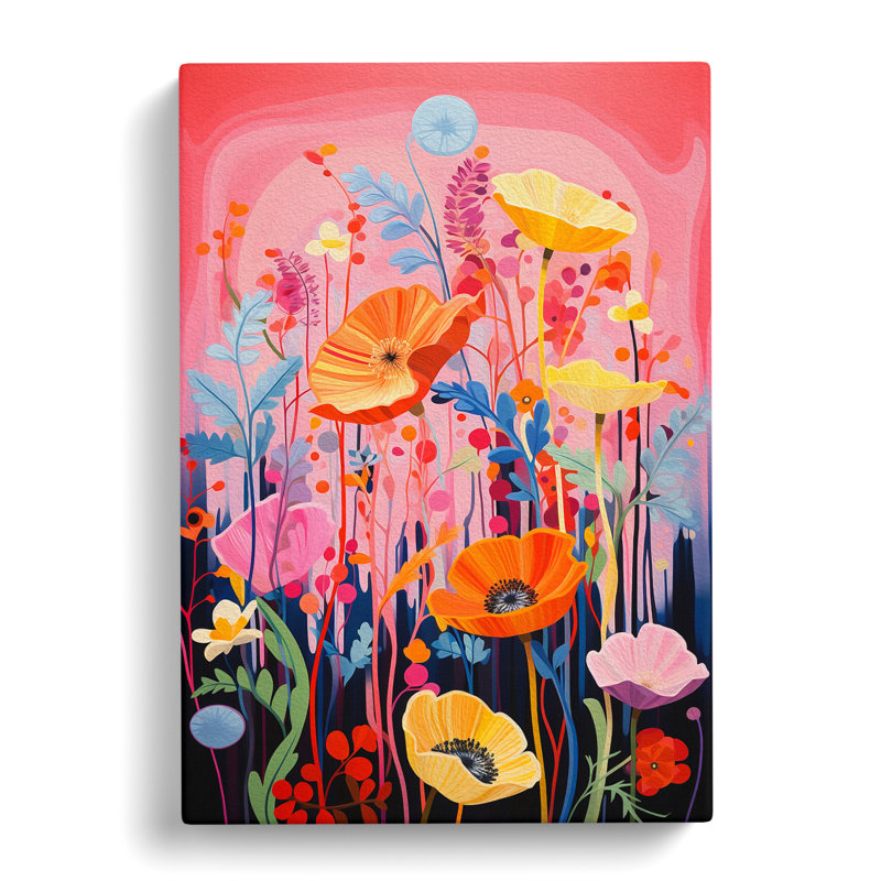 Wildflowers Constructivism - No Frame Print, 60cm H x 40cm W x 3cm D
