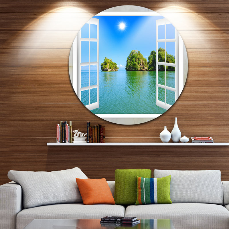 «Open Window to Ocean Islets», reproduction, H 11 po x l 11 po x p 1 po, Métal