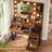 Retro dressing table with 3 colours lights Charging station with 2 USB ports and sockets