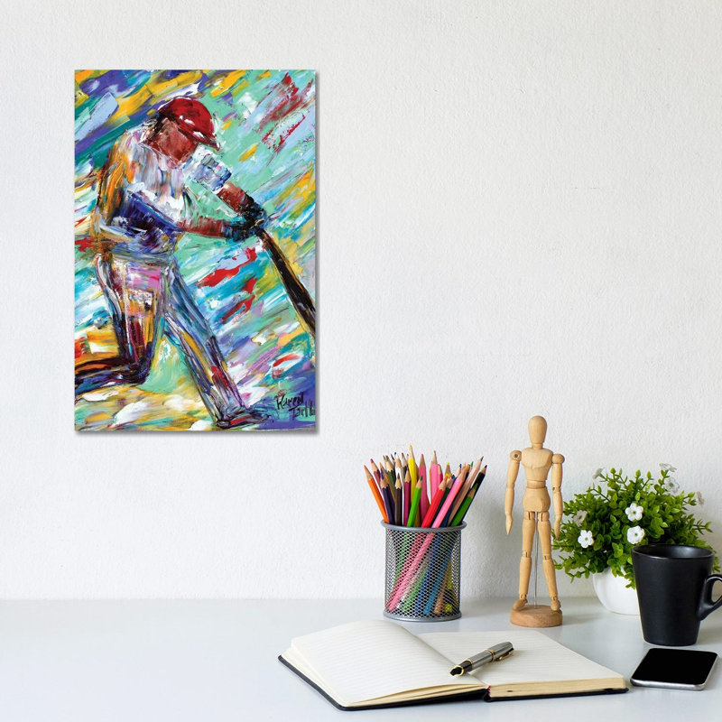 Grand Slam by Karen Tarlton - Wrapped Canvas Painting, 20.32 cm H x 30.48 cm W