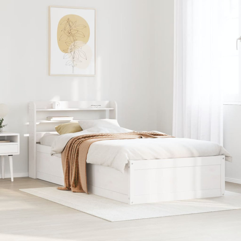 Storage Bed, White, Small Single (2'6)