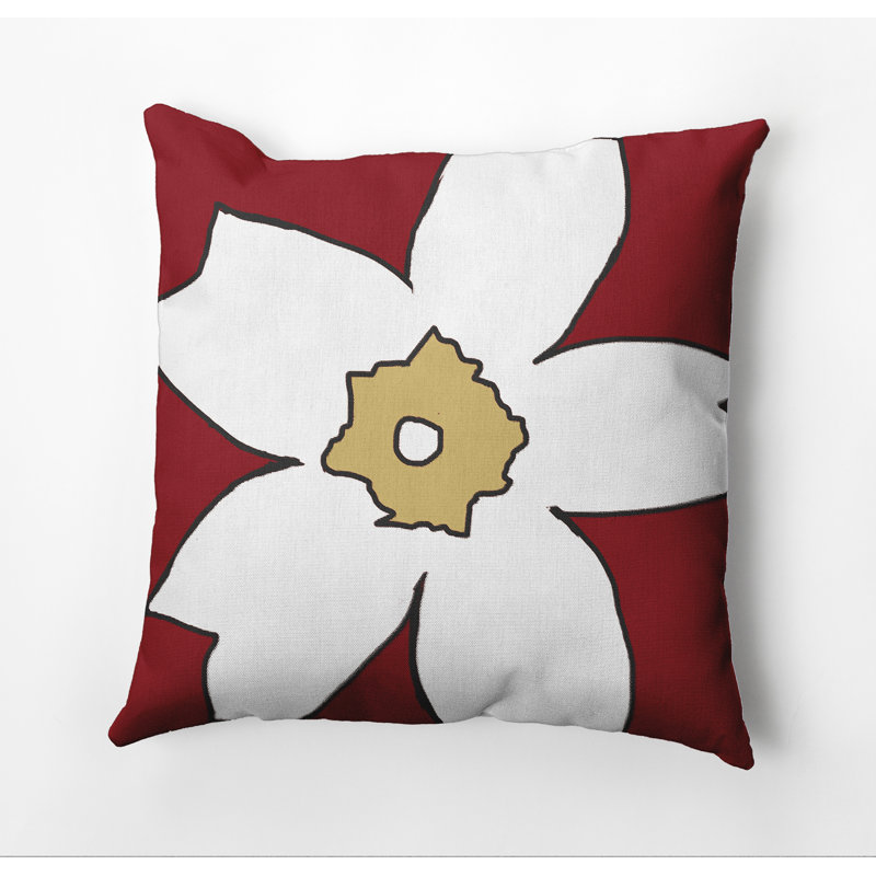  Housse et insert de coussin d'extérieur, Rouge / Beige, H 18" x l 18" x P 1"