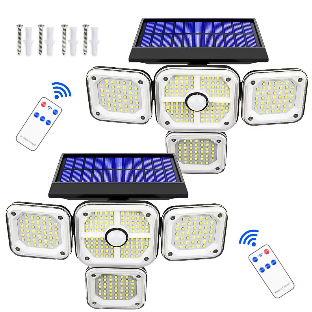 Aptoco Solar Power Dusk to Dawn Battery Operated Outdoor Security Flood ...