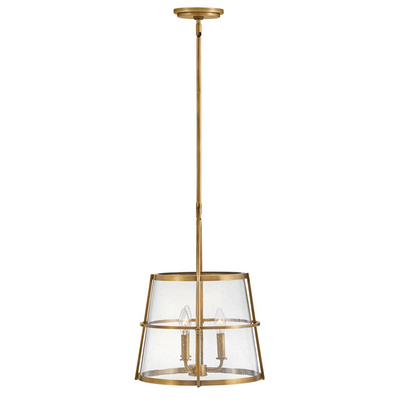 Luminaire suspendu empire 3 lumières Eralia, Laiton héritage