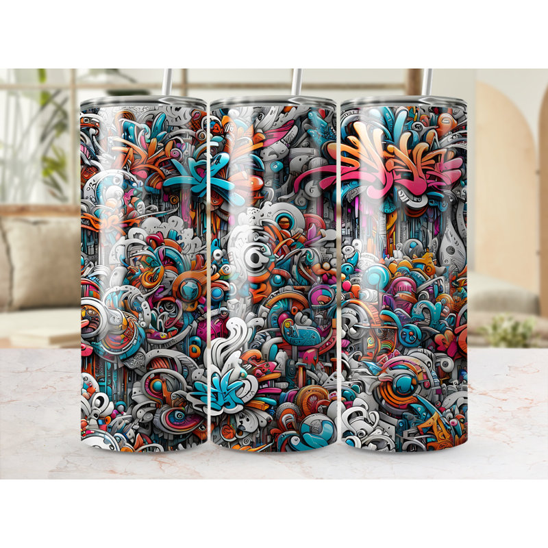 Choose Handmade Tumblers 591ml Vacuum Insulated Stainless Steel (18/8) Travel Tumbler with Straw