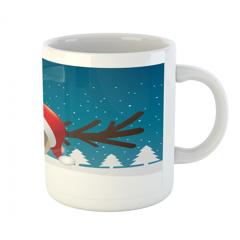 Grande tasse à café rudolph, Bleu foncé