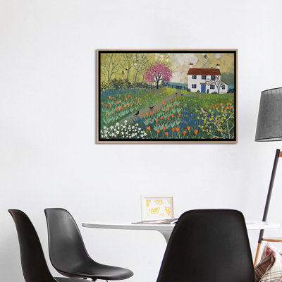 Spring At Tulip Cottage by Jo Grundy - Painting on Canvas
