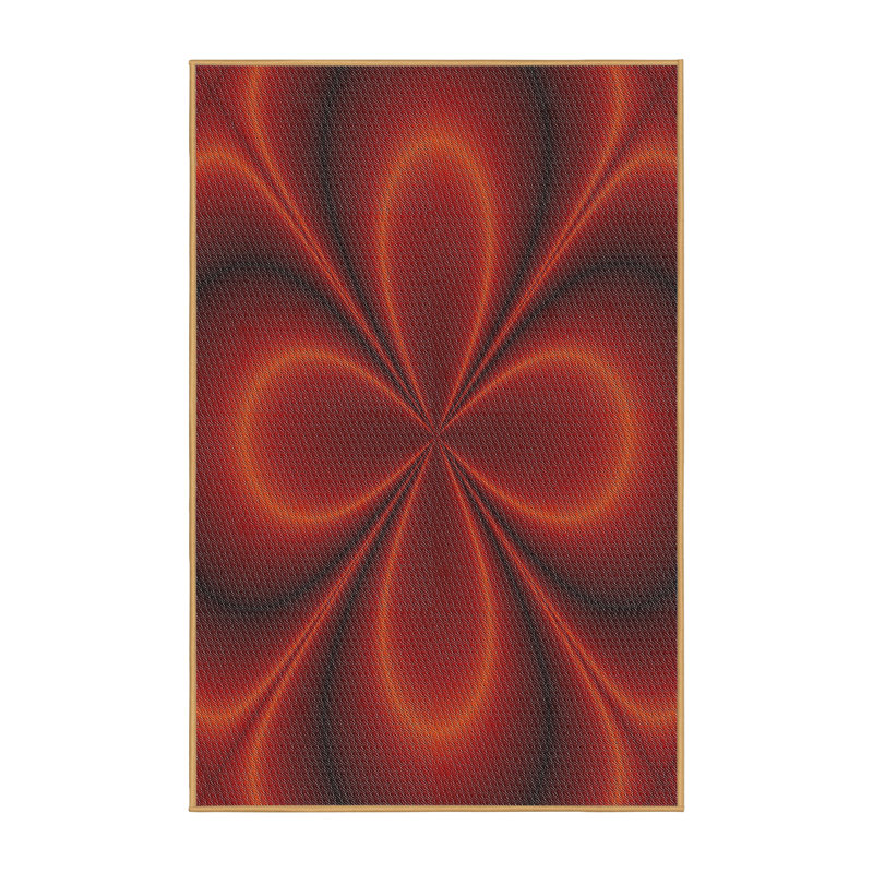 Tapis de zone orange à motif, Rectangle 3 pi x 5 pi
