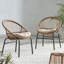 Charmant ensemble de chaises Edgar pour les espaces de patio élégants