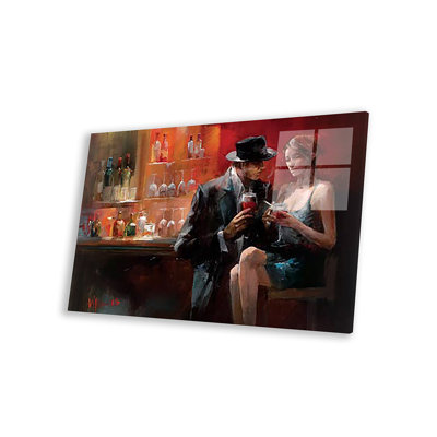 «Evening in the Bar I» par willem haenraets - peinture sans cadre