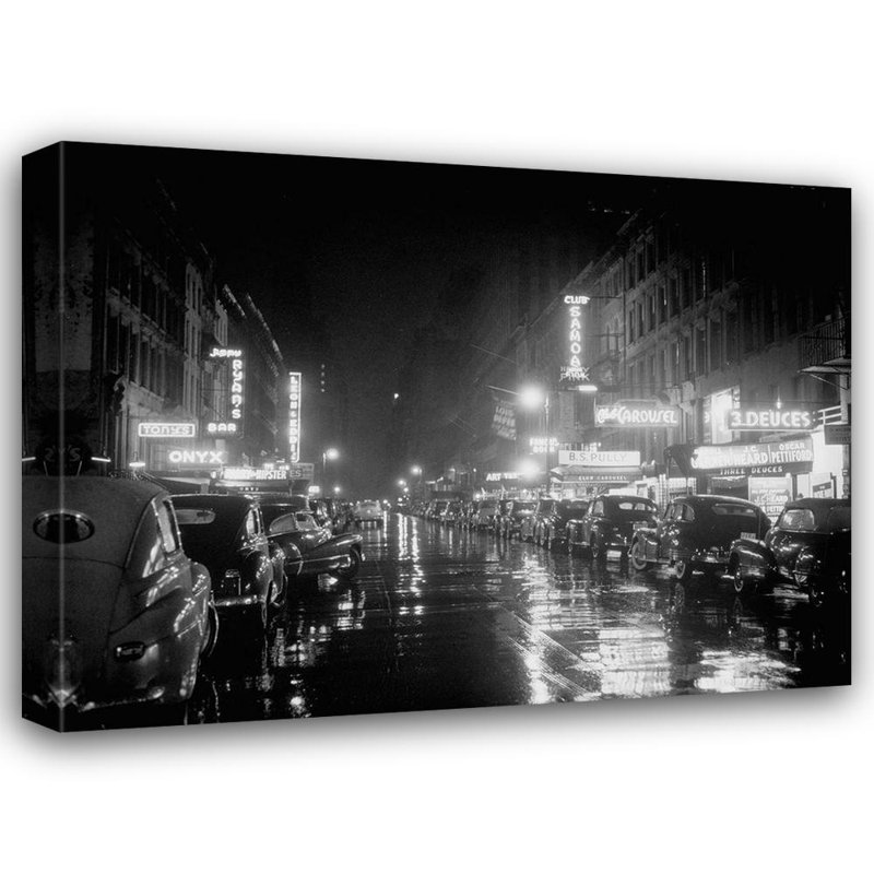 Hokku Designs, Gottlieb, William, reproduction d'art sur toile tendue, 52nd Street, New York, 1948 59829, H 19 po x l 24 po