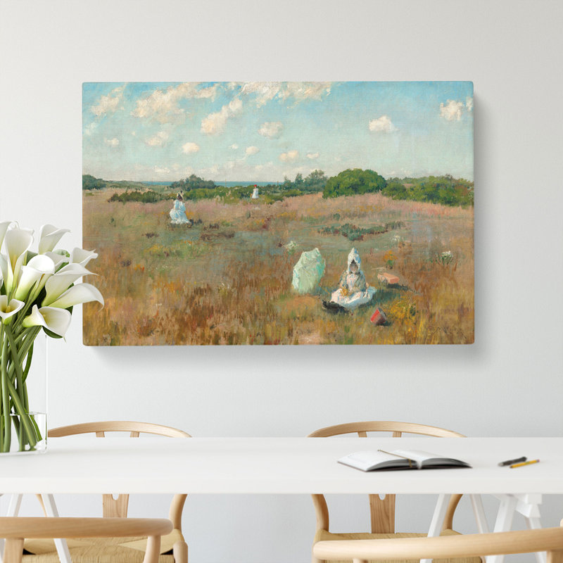 Gathering Autumn Flowers by William Merritt Chase - Wrapped Canvas Painting, 35cm H x 50cm W x 3cm D