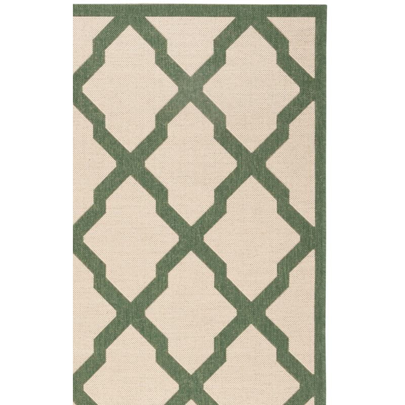 Tapis crème / vert Ferrill, Rectangle 9 pi x 12 pi