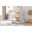 Full-Size Over Full-Size Convertible Bunk Bed with Drawers Solid Pine Construction White-Toned