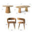 Ensemble de salle à manger extensible Modern 47 "à 83" avec fauteuils rembourrés en velours-130066553-130066554