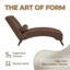 Fauteuil inclinable, revêtu de tissu technique de qualité supérieure, fauteuil inclinable incurvé avec coussin, style moderne Mid-Century, capacité de poids de 400 lb, brun-735093827