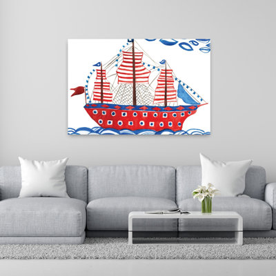 Nautical Ties 1 Piece Wrapped Canvas Wall Art