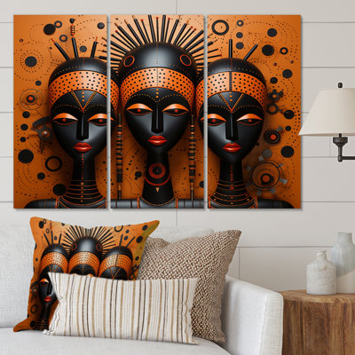 «African Tribal Rhythms IV», reproduction sur toile 3 pièces