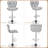 Elna Stylish Adjustable PU Leather Swivel Bar Stool Counter Height Bar Chairs with Large  Base-569791267