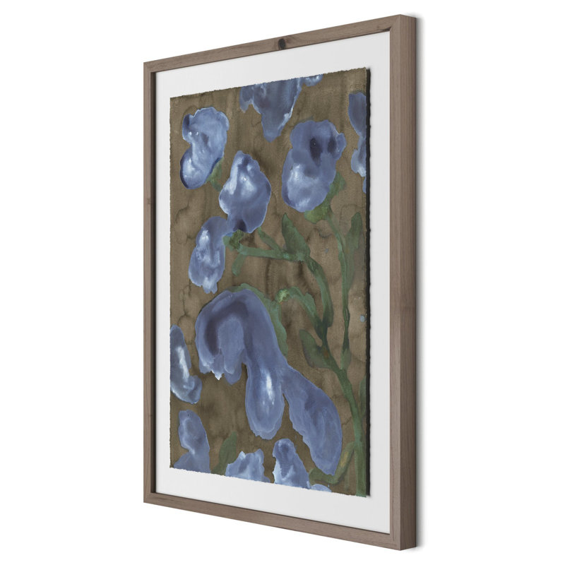 Violet Femmes Painting by Molly Franken, Dark Brown, 48" H x 36" W