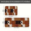 Brown White Cowhide Patchwork Kitchen Mats, 2-Piece Set Rustic Rugs For Kitchen & Cabin