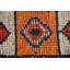 Tapis de style rétro Kilim avec motif géométrique traditionnel rouge / vert