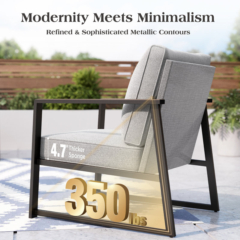 Metal Patio Chair With Cushions