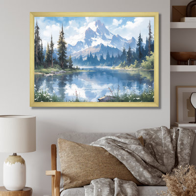 «Mountain View Bliss III - Countryside», reproduction d'art sur toile encadrée