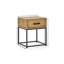 Light Oak Effect 1 Drawer Bedside Table