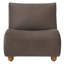 Chaise d'appoint rembourrée moderne Vernon avec silhouette courbée, coussins de dossier doubles et pieds en bois-129452199-129452201