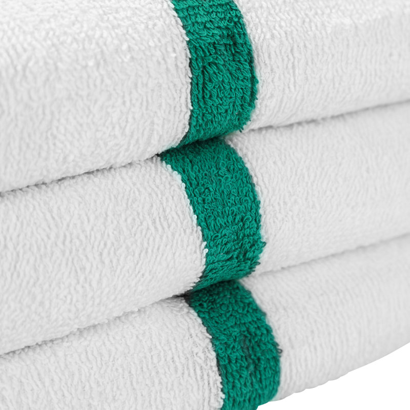 Dage 6 Piece 100% Cotton Bath Towel Set, Green