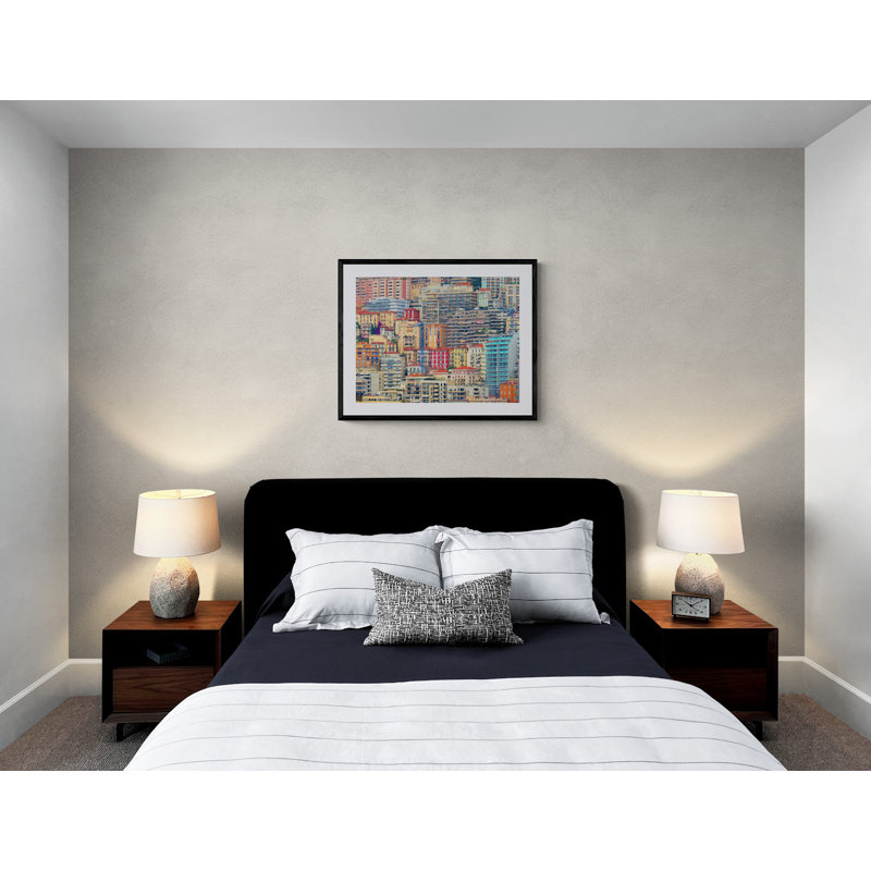 Le City Print by Drew Gaffney, Black Framed Paper, 25.25" H x 31.25" W