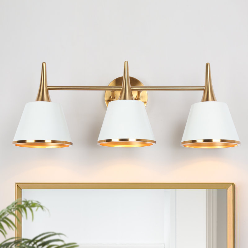 Luminaire de salle de bain moderne à intensité variable Kennesaw, 3 lumières