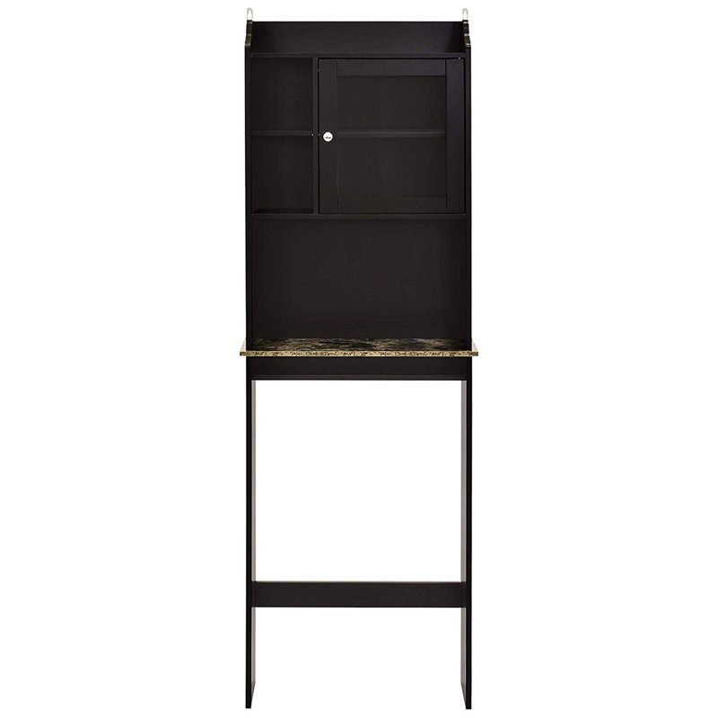 Armoire de rangement moderne en bois avec rangement au-dessus de la toilette