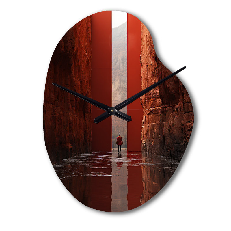 Horloge murale asymétrique en métal Simuel, Grand