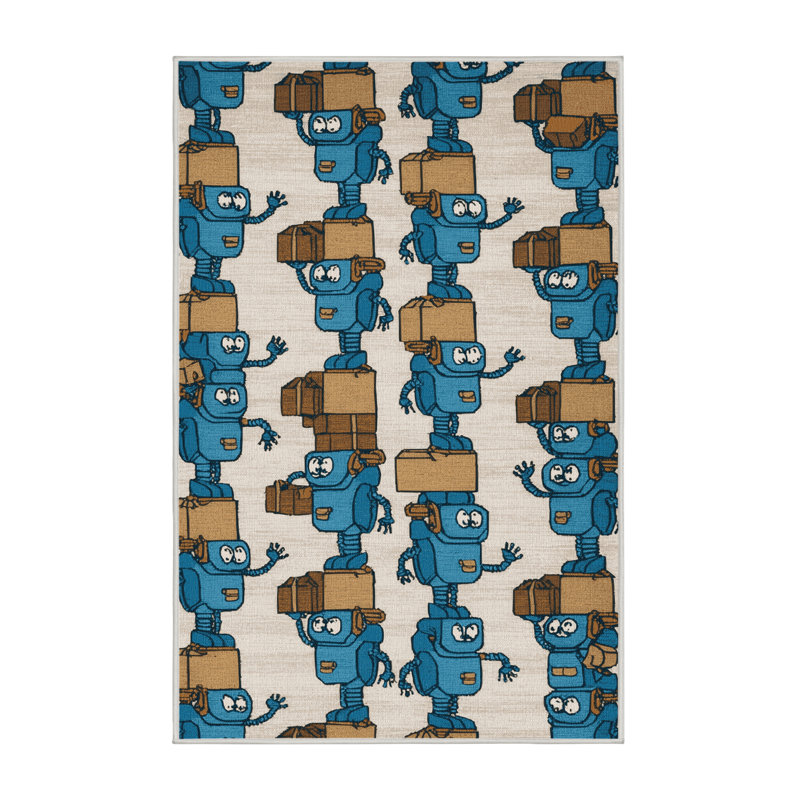 Tapis beige lavable à la machine, Tapis de couloir 2 pi x 5 pi