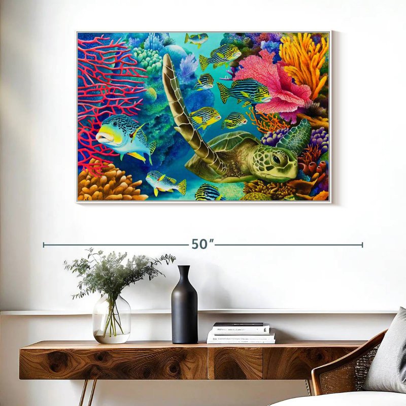 Coral Canyon, Cadre flottant blanc, 40 po x 27 po