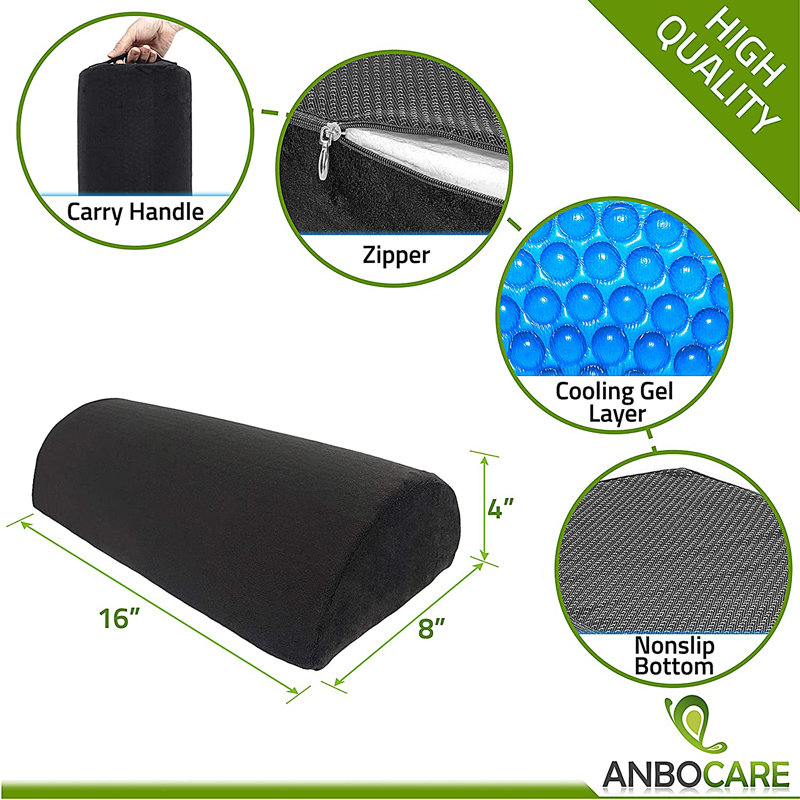 Half Moon Lumbar Cushion Black