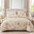 Peach/Pink/Green/Taupe Floral