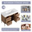Meuble-lavabo simple autoportant 48 po avec plateau en résine et portes et tiroirs à fermeture en douceur Nyrith-1141763562