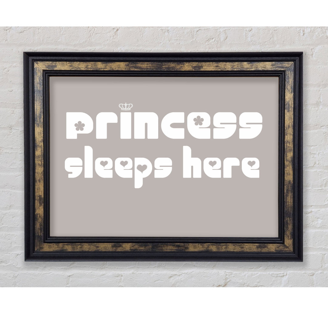 Princess Sleeps 2 Beige - Einzelner Bilderrahmen Kunstdrucke