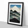 Mountain In Abstract Design - Picture Frame Print
