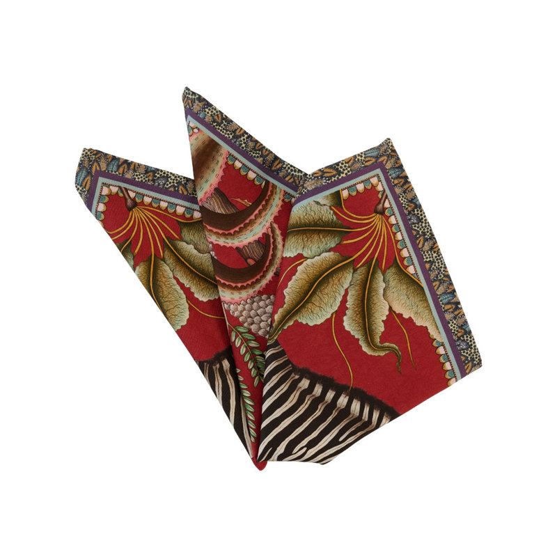 Napkins - Thanda Stripe, Royal Red