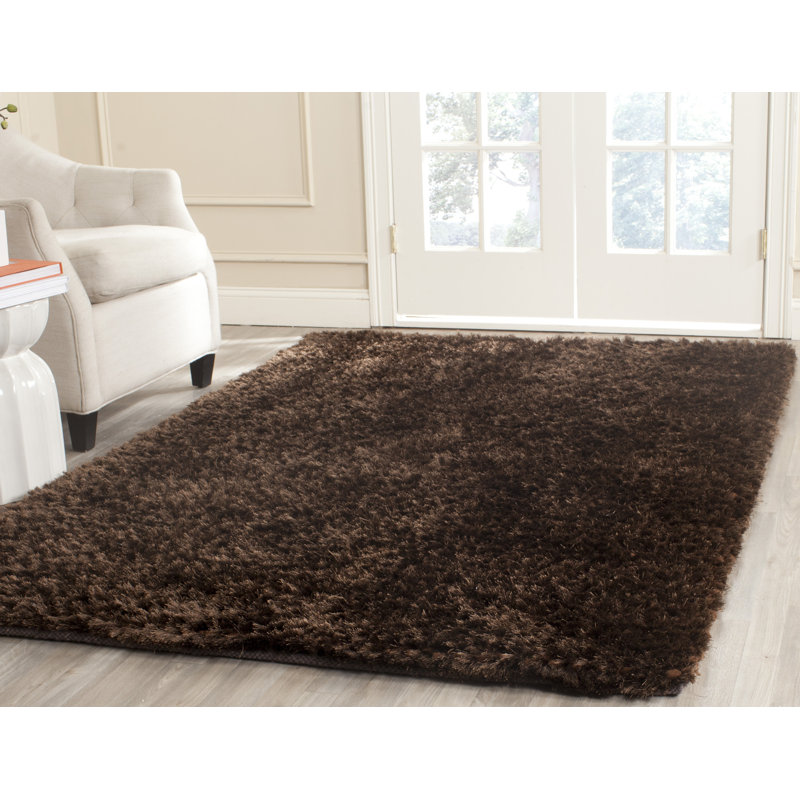 Sg-Swanson Tropez Shag Hand Woven Performance Solid Color Rug, Rectangle 5' x 8'