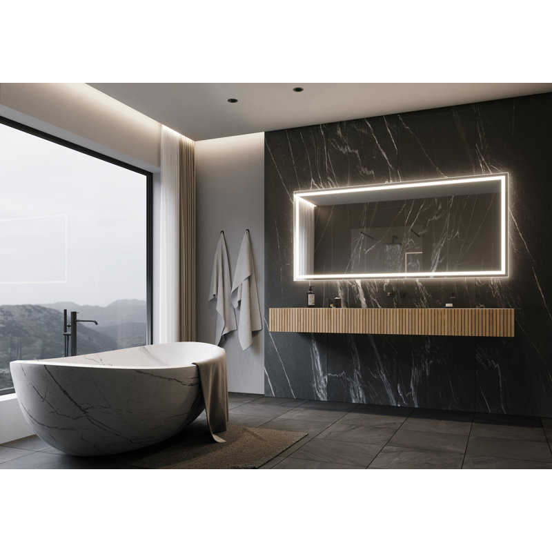 Miroir de salle de bain/meuble-lavabo Harmony, H 32 po x l 70 po