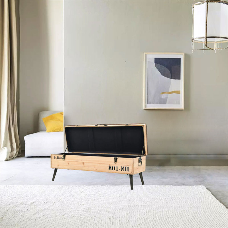 Mabery Upholstered Bench with Flip Top