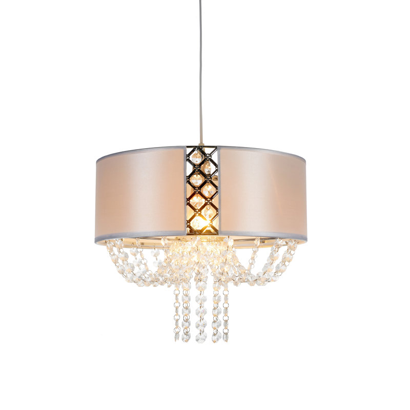 30cm H Metal Drum Pendant Shade ( Uno ), White