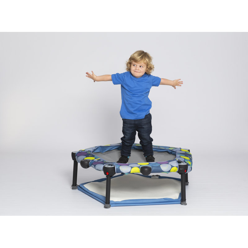 Toy Monster Round Kid / Toddler Trampoline with Trampoline Handlebar