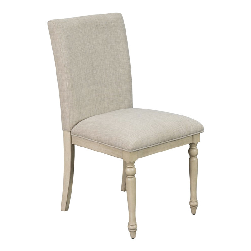 Chaise de salle à manger rembourrée de 2 avec coussin en mousse et rembourrage gris
